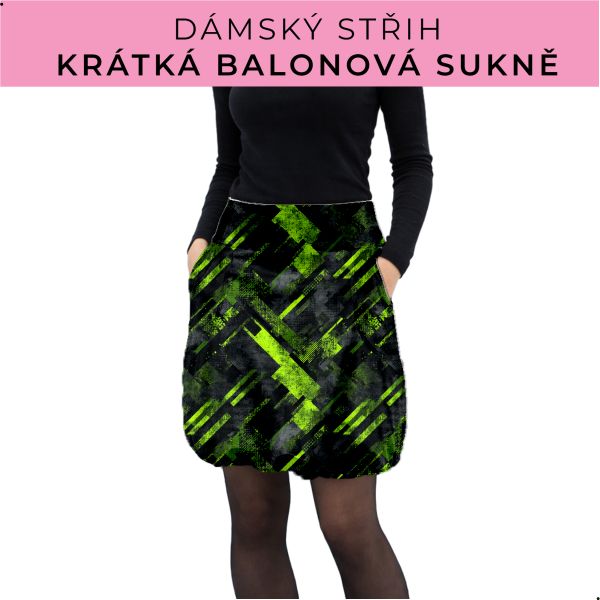Dámský střih - balonová krátká sukně