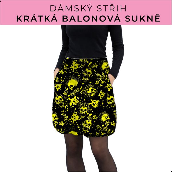 Dámský střih - balonová krátká sukně