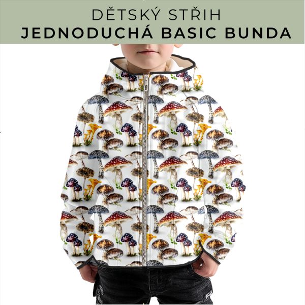 Dětský střih - jednoduchá dětská BASIC  bunda