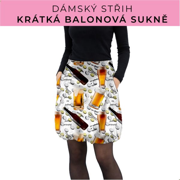 Dámský střih - balonová krátká sukně