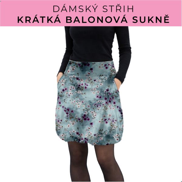 Dámský střih - balonová krátká sukně
