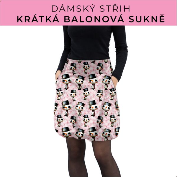 Dámský střih - balonová krátká sukně