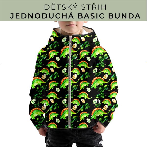 Dětský střih - jednoduchá dětská BASIC  bunda