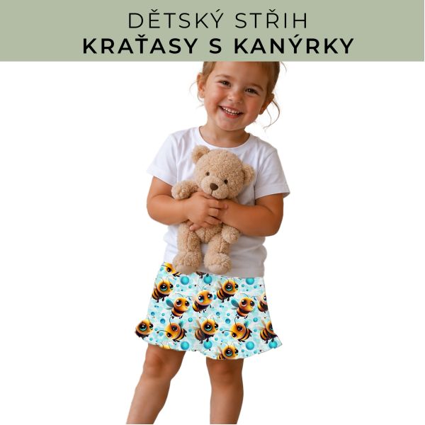 Dětský střih - Kraťásky s kanýrkem