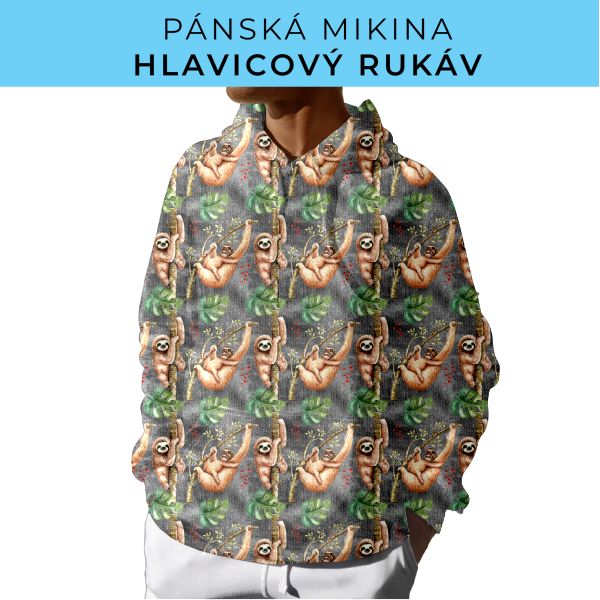 PÁNSKÝ střih - mikina s kapucí