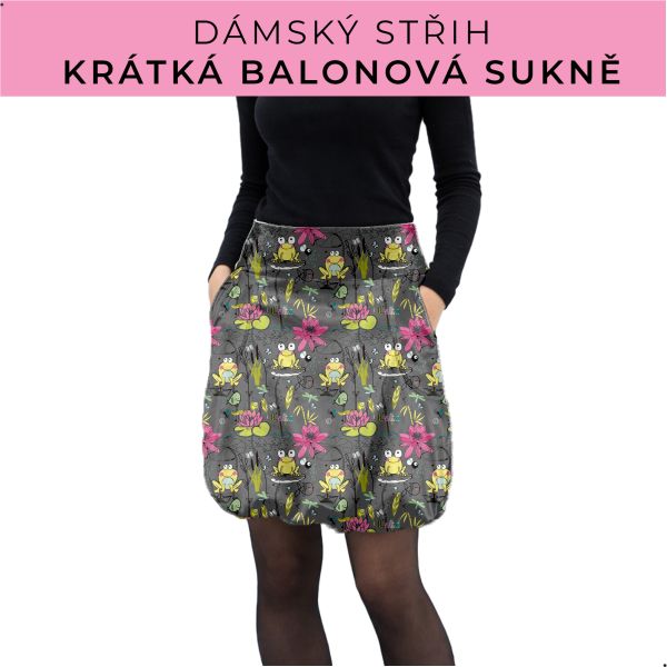 Dámský střih - balonová krátká sukně