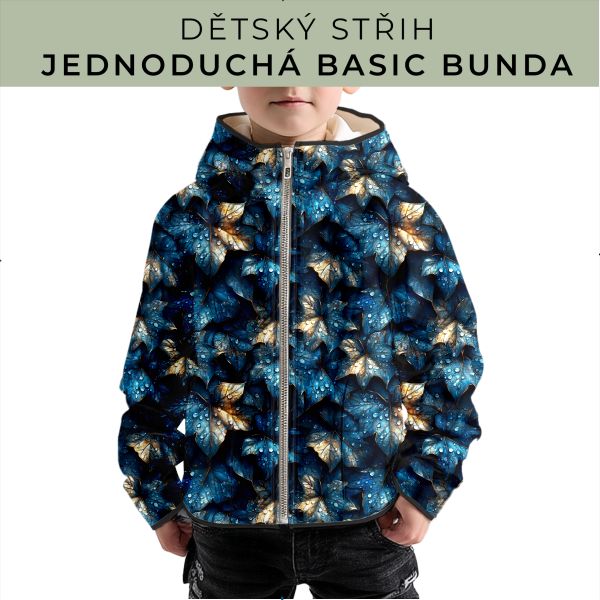 Dětský střih - jednoduchá dětská BASIC  bunda