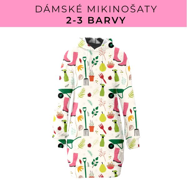 DÁMSKÝ střih - Mikinošaty 2-3 barvy