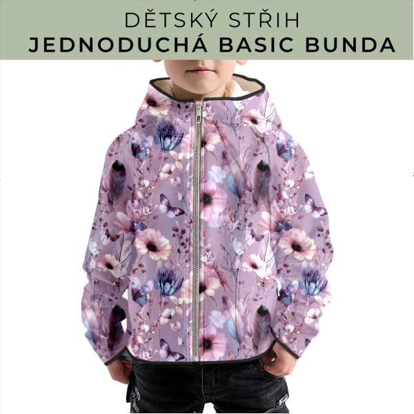 Dětský střih - jednoduchá dětská BASIC  bunda