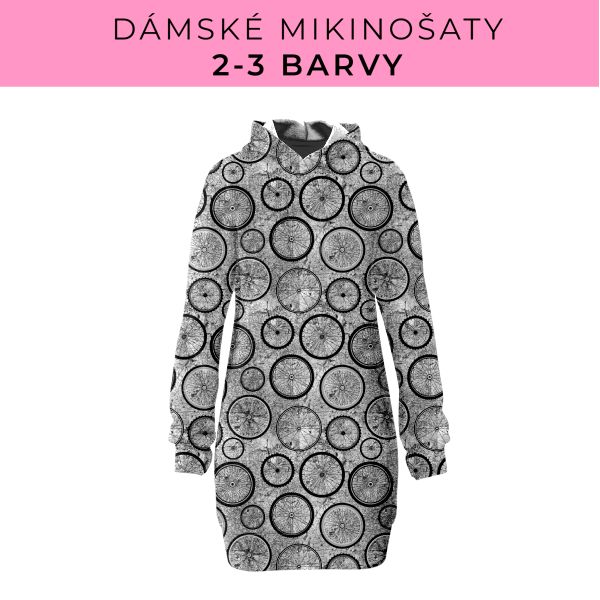 DÁMSKÝ střih - Mikinošaty 2-3 barvy