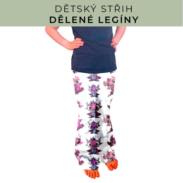 Dětský střih - Dělené legíny