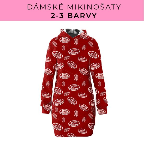 DÁMSKÝ střih - Mikinošaty 2-3 barvy