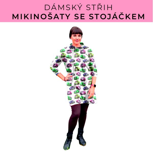 Dámský střih - mikinové šaty se stojáčkem