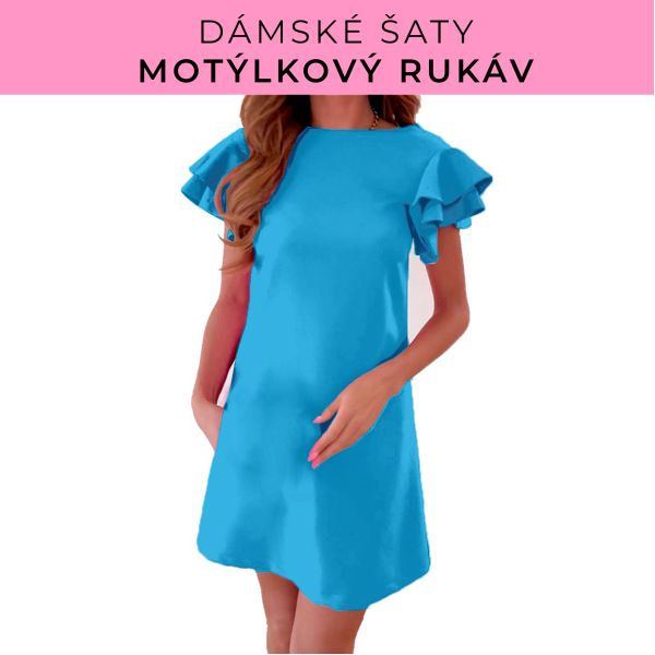 DÁMSKÝ střih - šaty s motýlkovým rukávem