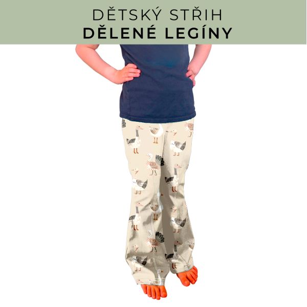 Dětský střih - Dělené legíny