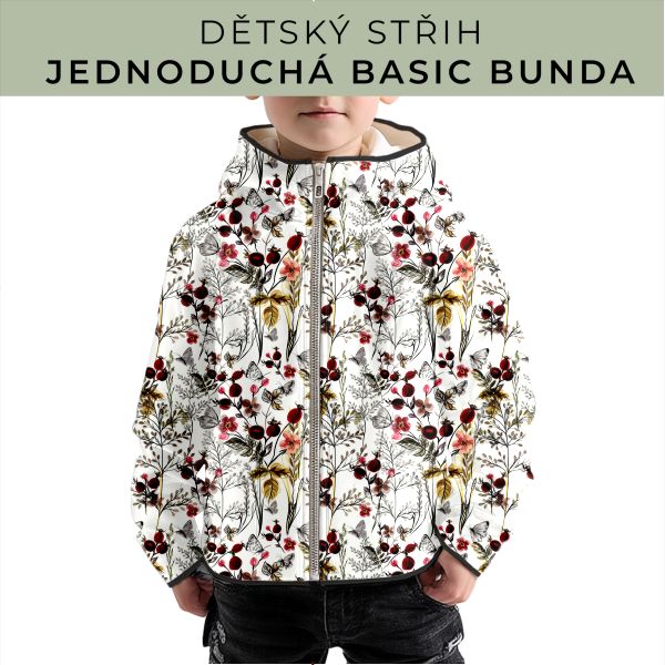 Dětský střih - jednoduchá dětská BASIC  bunda
