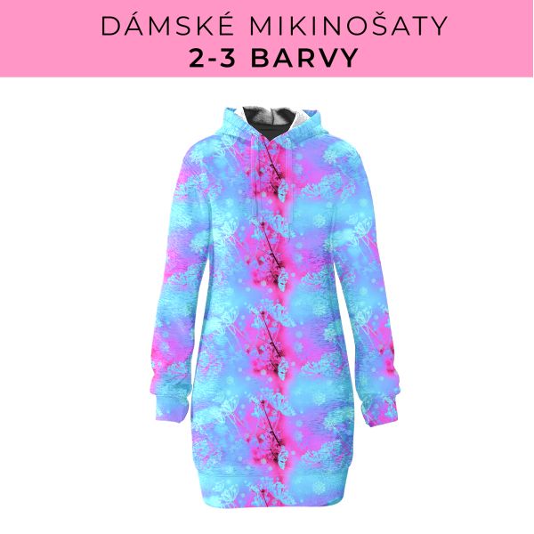 DÁMSKÝ střih - Mikinošaty 2-3 barvy