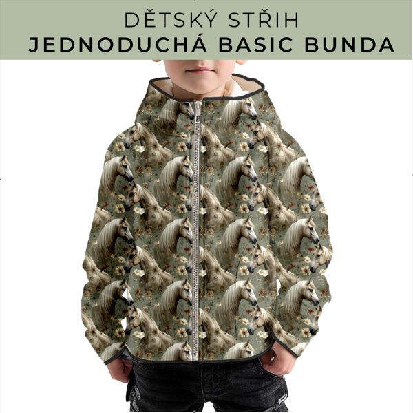 Dětský střih - jednoduchá dětská BASIC  bunda