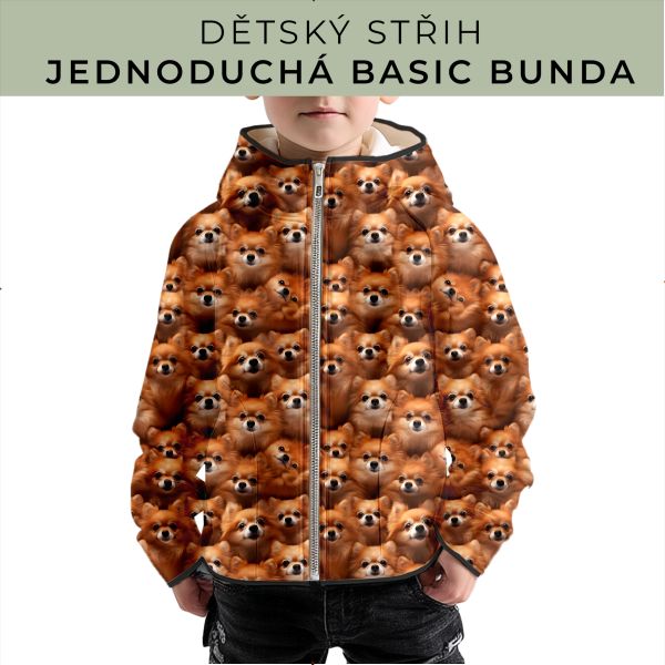 Dětský střih - jednoduchá dětská BASIC  bunda