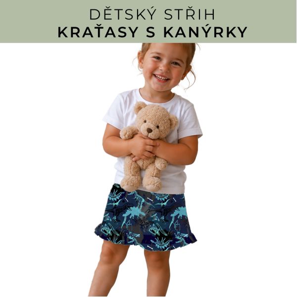 Dětský střih - Kraťásky s kanýrkem