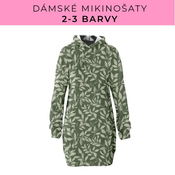 DÁMSKÝ střih - Mikinošaty 2-3 barvy