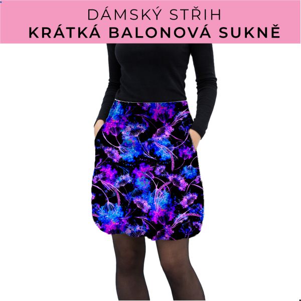 Dámský střih - balonová krátká sukně