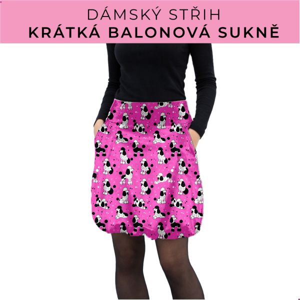 Dámský střih - balonová krátká sukně