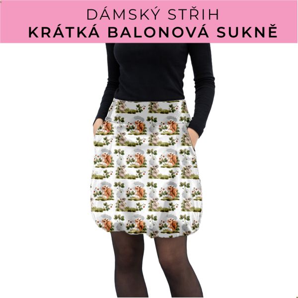 Dámský střih - balonová krátká sukně