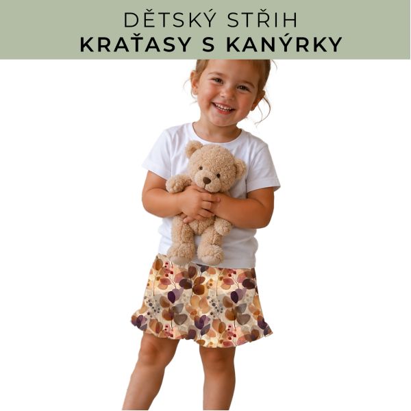 Dětský střih - Kraťásky s kanýrkem