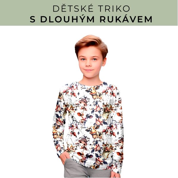DĚTSKÝ střih - triko dlouhý rukáv