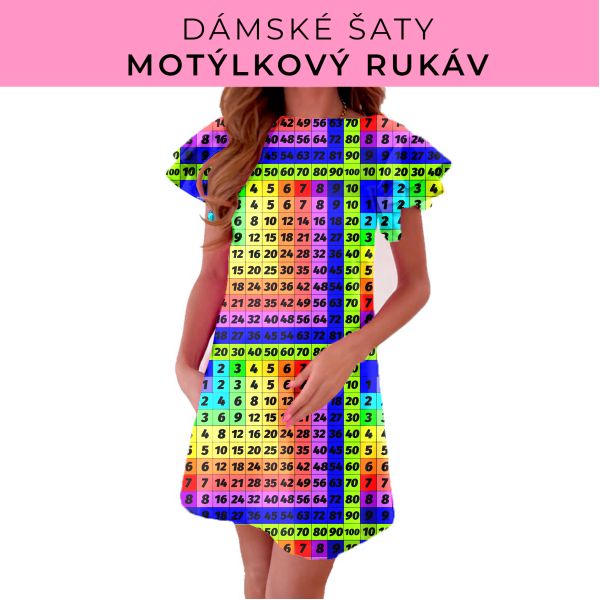 DÁMSKÝ střih - šaty s motýlkovým rukávem