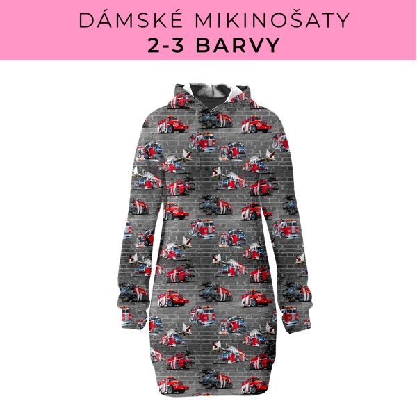 DÁMSKÝ střih - Mikinošaty 2-3 barvy