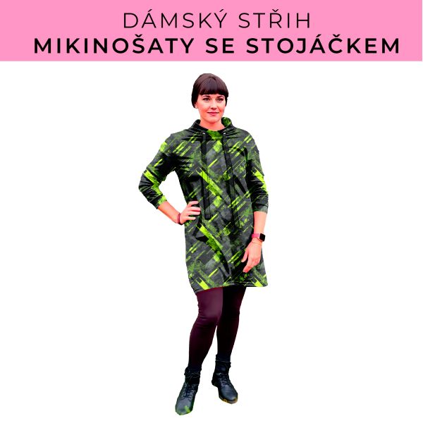 Dámský střih - mikinové šaty se stojáčkem