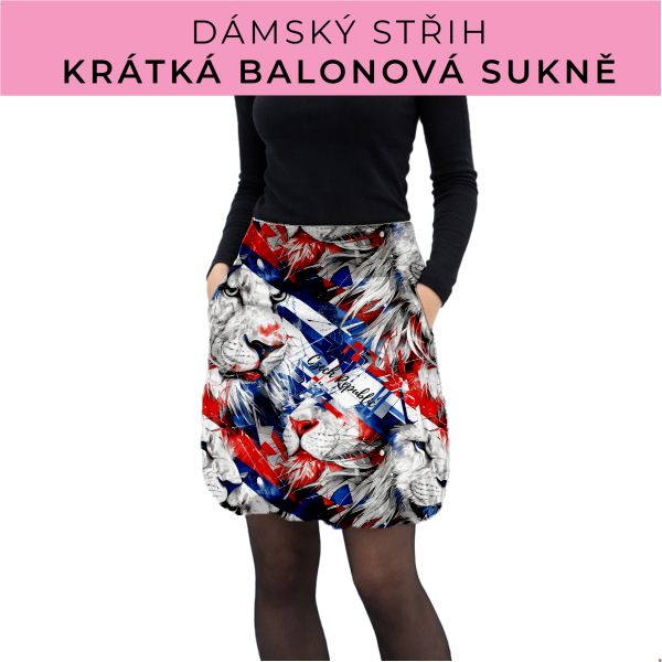 Dámský střih - balonová krátká sukně