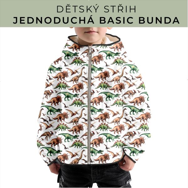Dětský střih - jednoduchá dětská BASIC  bunda