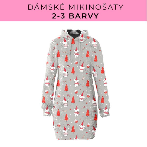 DÁMSKÝ střih - Mikinošaty 2-3 barvy