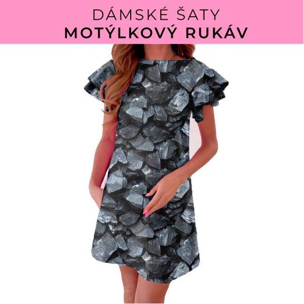 DÁMSKÝ střih - šaty s motýlkovým rukávem