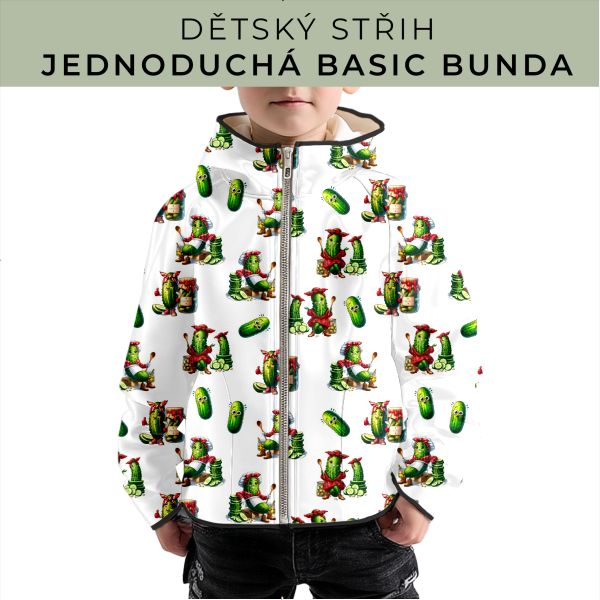 Dětský střih - jednoduchá dětská BASIC  bunda