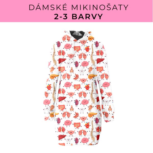 DÁMSKÝ střih - Mikinošaty 2-3 barvy