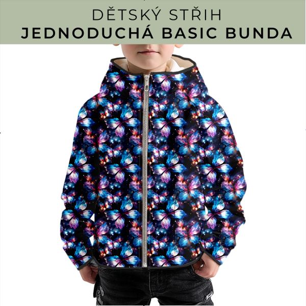 Dětský střih - jednoduchá dětská BASIC  bunda