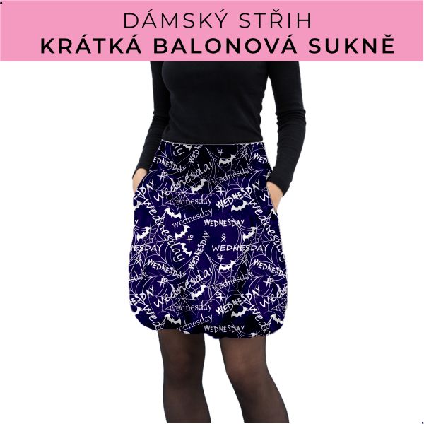 Dámský střih - balonová krátká sukně