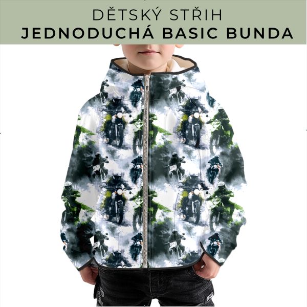 Dětský střih - jednoduchá dětská BASIC  bunda