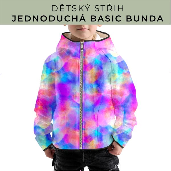 Dětský střih - jednoduchá dětská BASIC  bunda