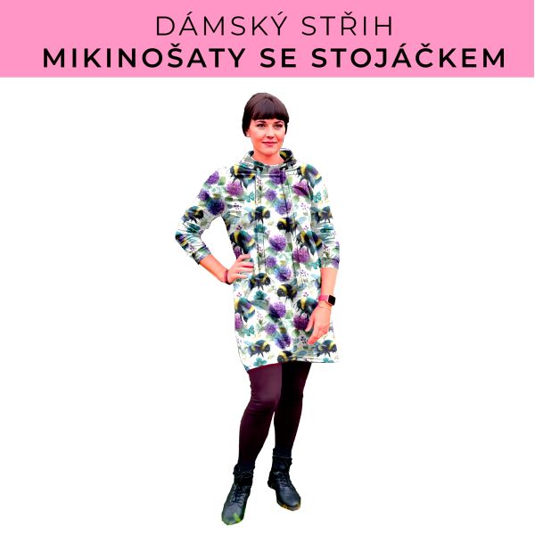 Dámský střih - mikinové šaty se stojáčkem