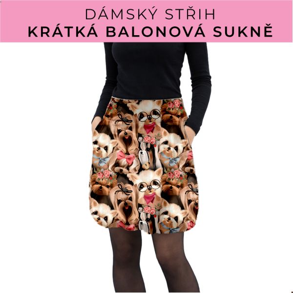 Dámský střih - balonová krátká sukně