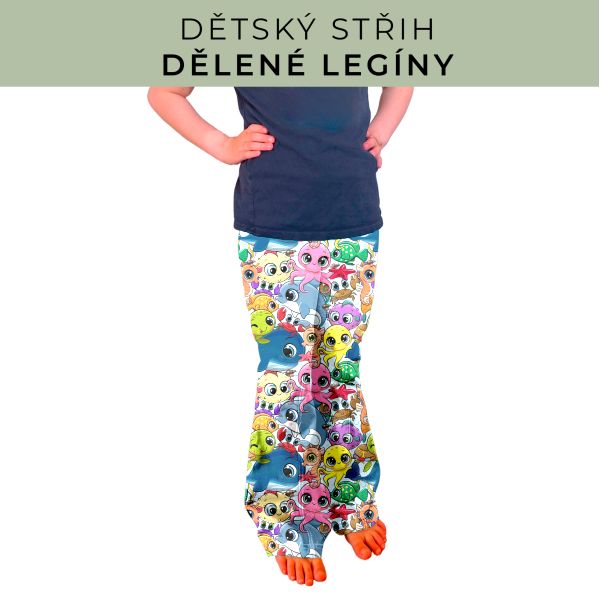 Dětský střih - Dělené legíny