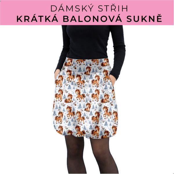 Dámský střih - balonová krátká sukně