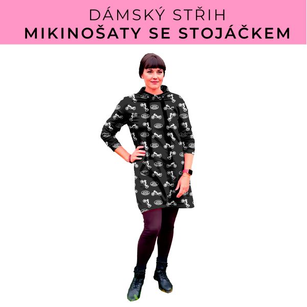 Dámský střih - mikinové šaty se stojáčkem