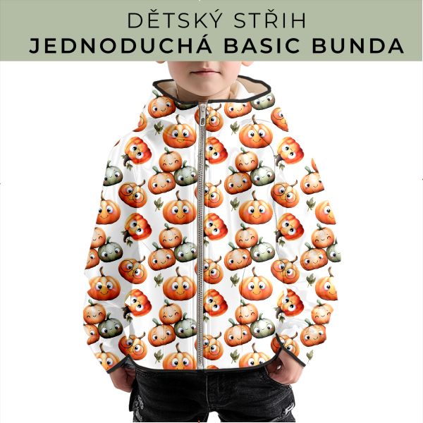 Dětský střih - jednoduchá dětská BASIC  bunda