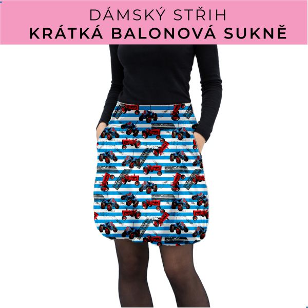 Dámský střih - balonová krátká sukně